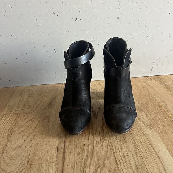 Rag & Bone Harrow Black Booties size 7.5 US (37.5 Eu) Women’s Boots Shoes Suede - Picture 3 of 9